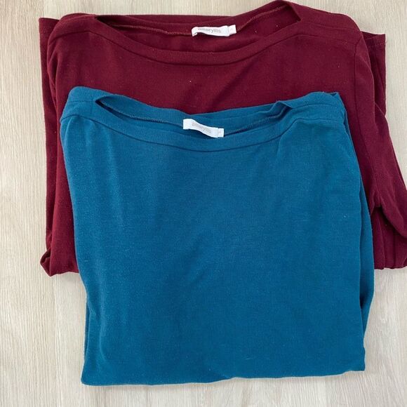 SALE Burgundy and Teal Blouse - Picture 3 of 10